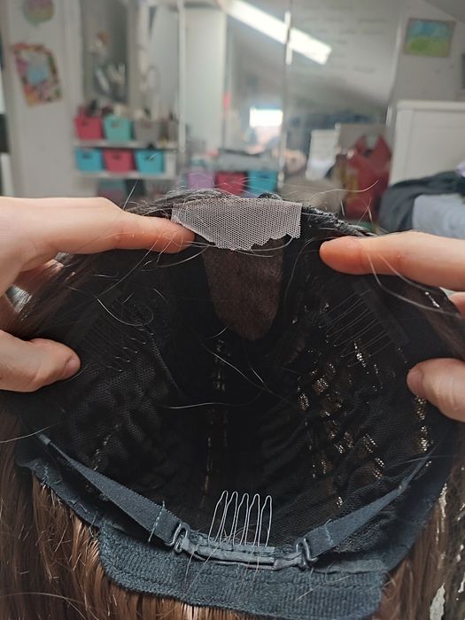 Peruka lace front brązowa WIG cosplay