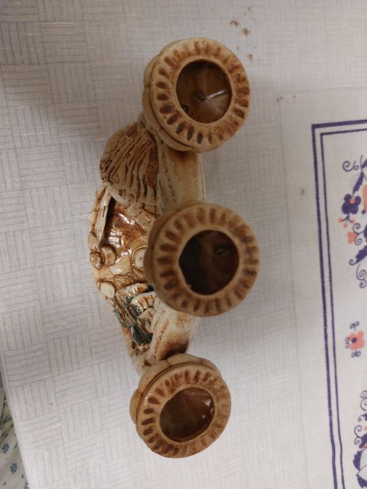 Підсвічник глиняний майолика різдвяний підсвічник