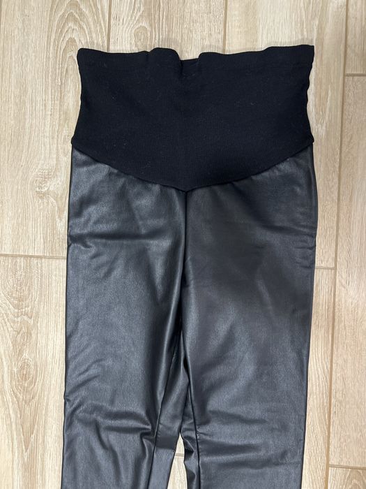 Лосини для вагітних з екошкіри утеплені