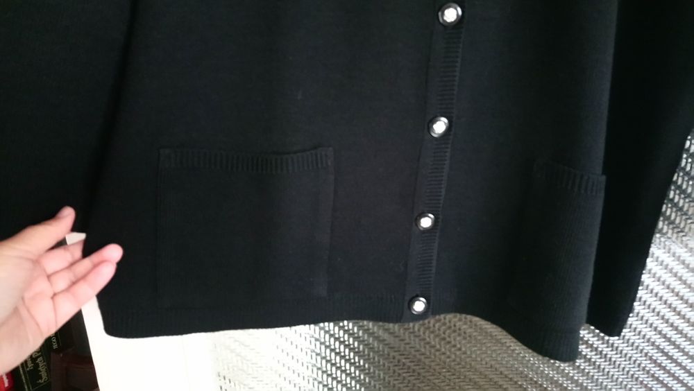 Sweter czarny rozpinany