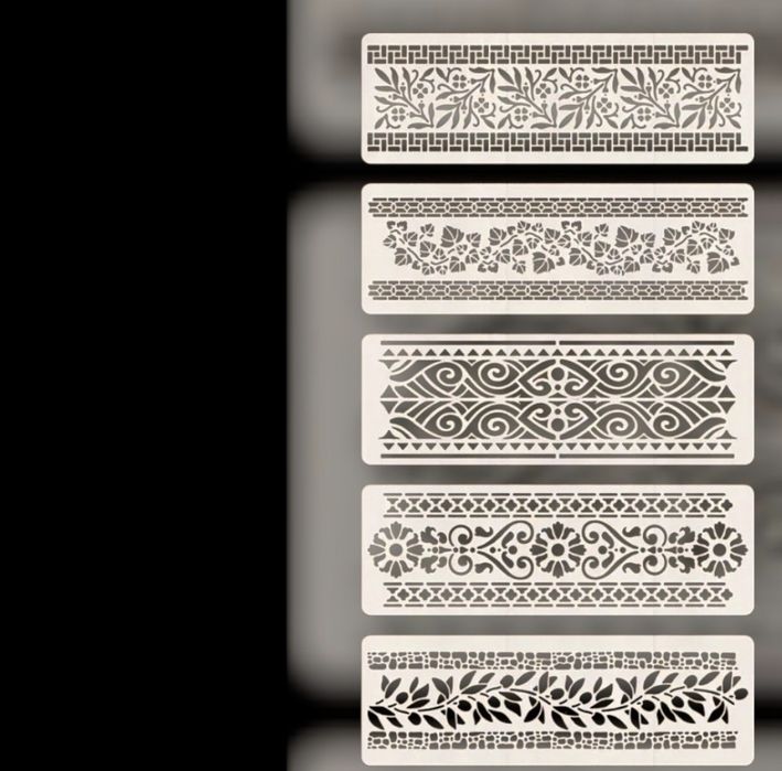 Zestaw 5szt szablonów malarskich, DIY, scrapbookingu, Nr. E 1