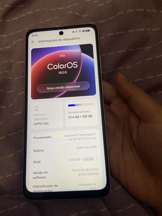 Telemóvel Oppo a5x
