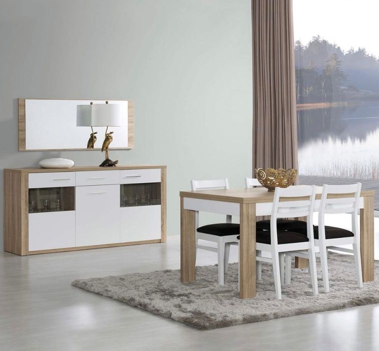 Aparador PARIS com 3 portas e 1 gaveta + Espelho de sala PARIS