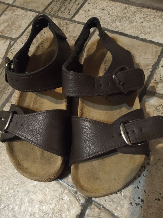 Sandały skórzane brązowe kupione w Deichmann 19,5 cm
