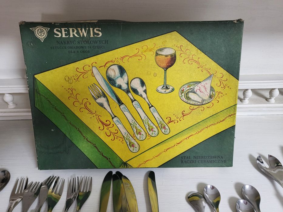 Stare sztućce porcelana