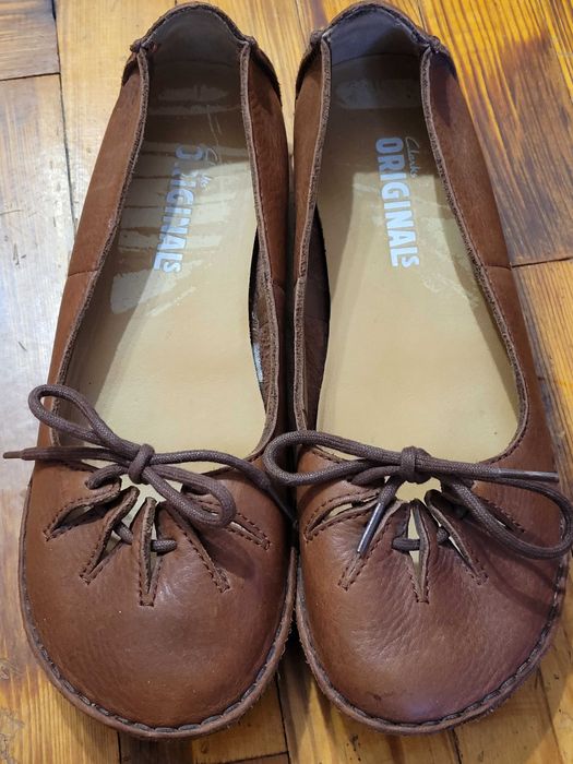 Балетки  кожаные  Clarks originals