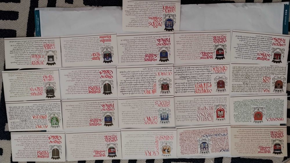 21 Carteiras de selos Castelos e Brasões de Portugal