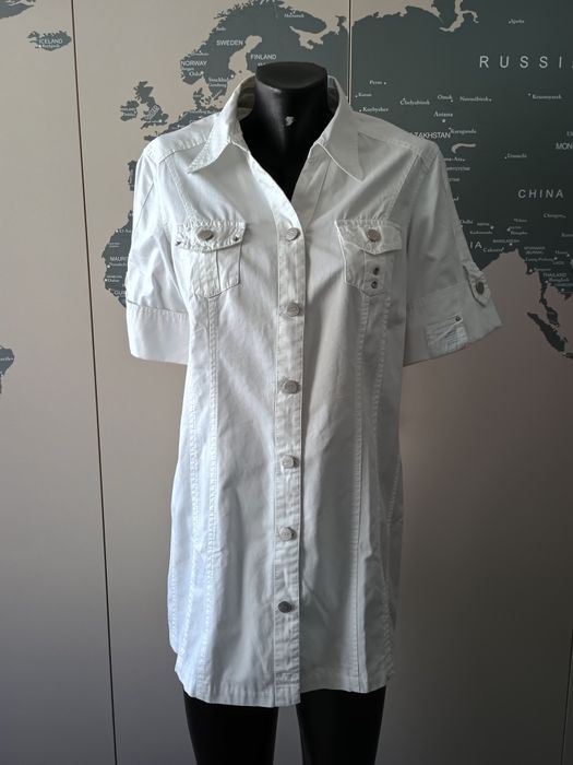 Biała sukienka/tunika damska Cecil, jeans/denim, rozmiar M