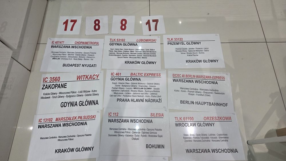 Tablice relacyjne intercity
