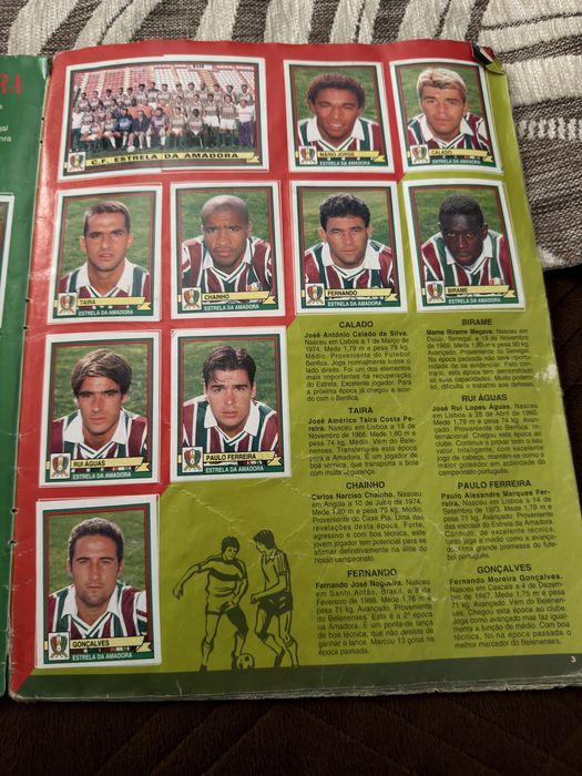 Caderneta panini epoca 94-95