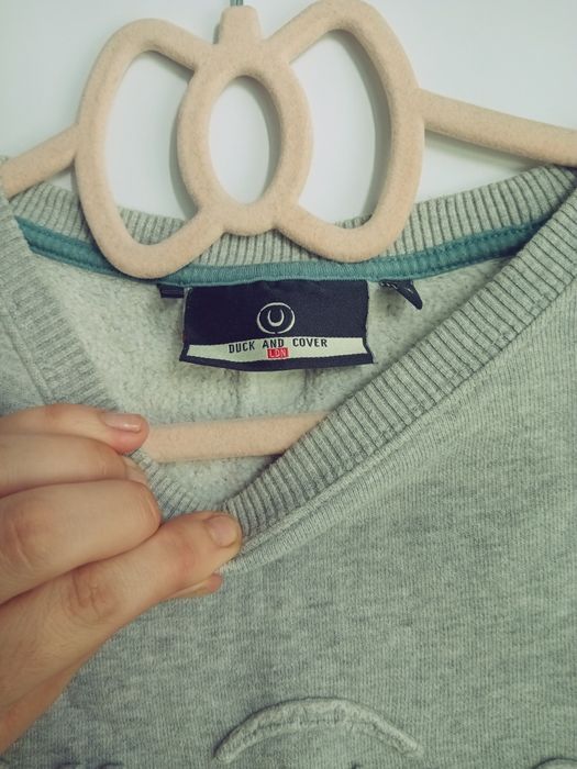 Orginalna szara bluza bawełna 100% dres bawełniany chłopięcy do szkoły