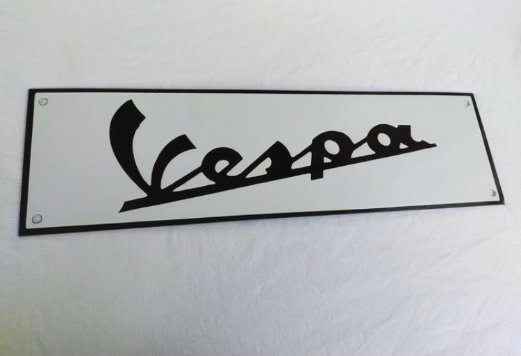 Chapa / Placa esmaltada VESPA