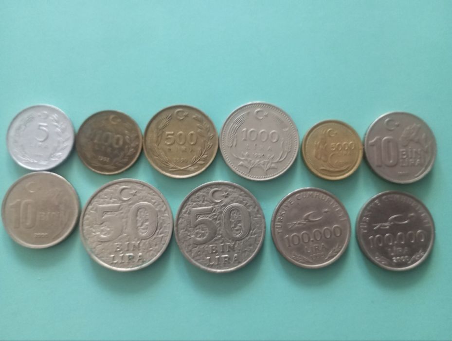 Монети Бразилії та Аргентини та Турція