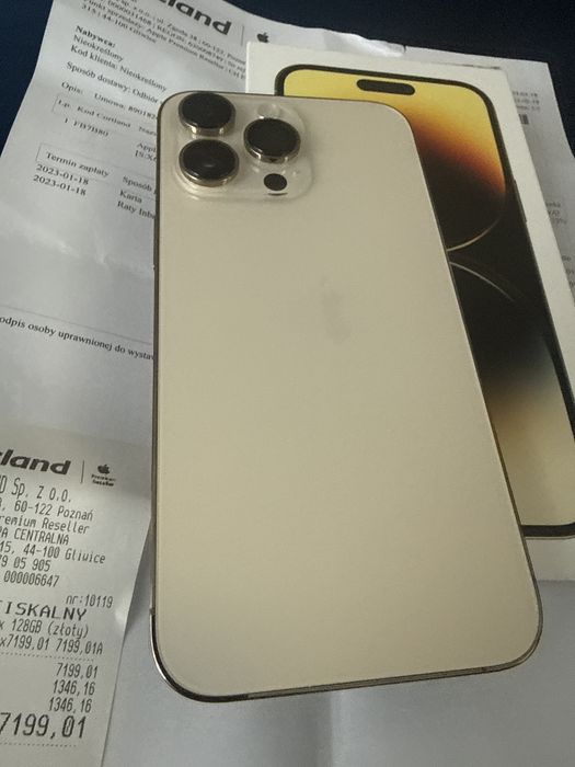 Sprzedam iPhone 14 Pro Max 128 GB GOLD