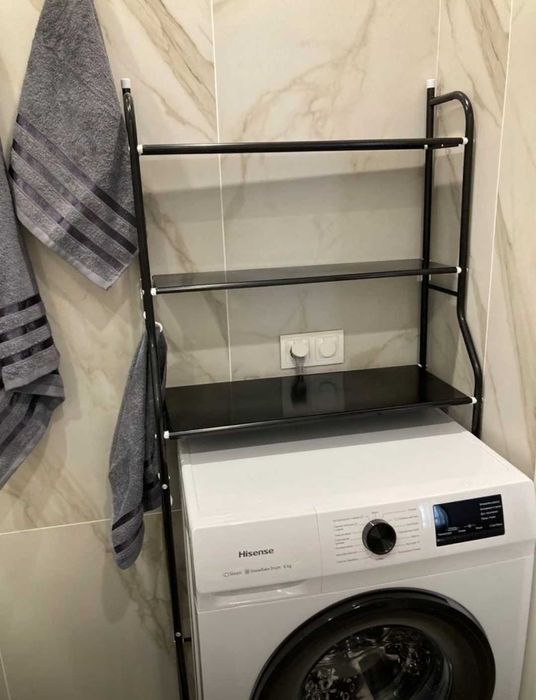 Стойка-стеллаж 3 полки стілаж 155х65см в ванную над машинкой стійка