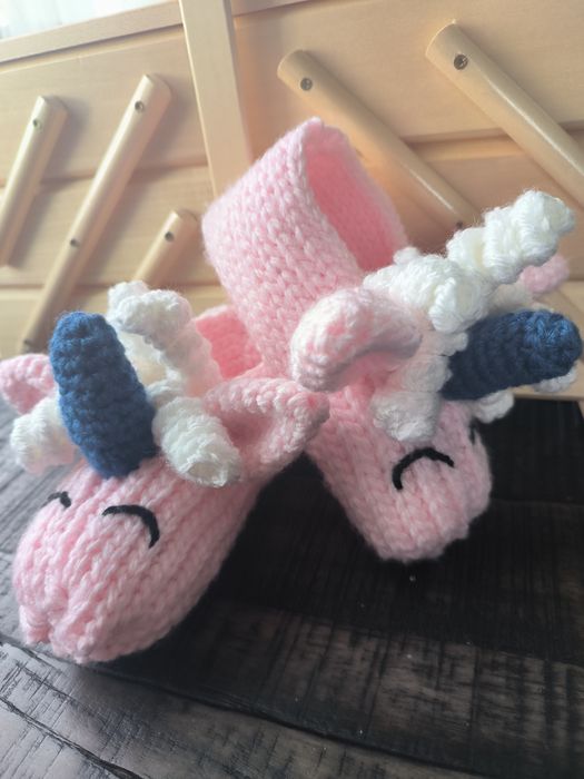 Bambosze kapcie jednorożce