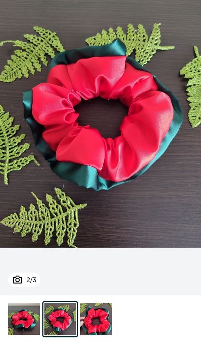 Scrunchie do włosów rozm M Satyna