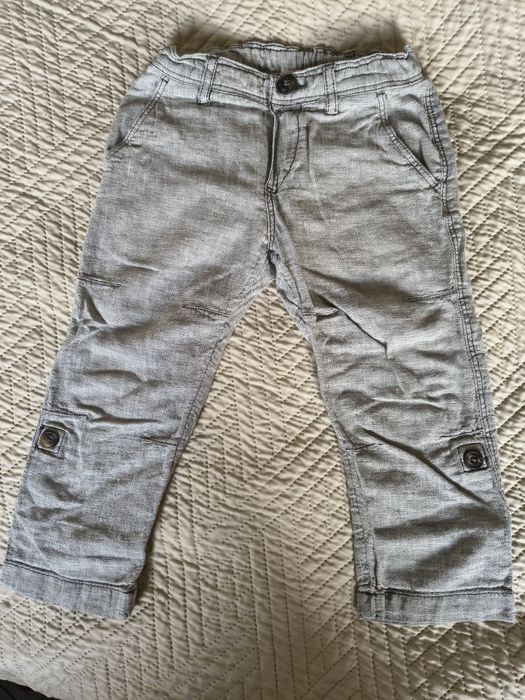 Chłopięce długie lniane spodnie H&M 98