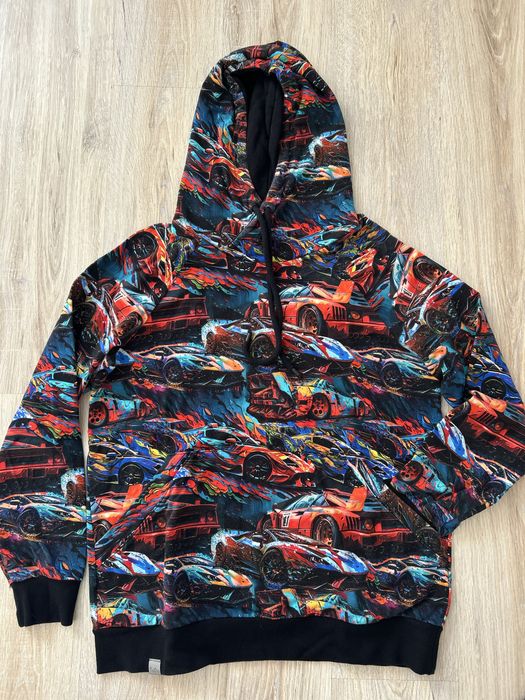 Bluza z kapturem hoodie streetwear kangurka samochody auta cars bawełna