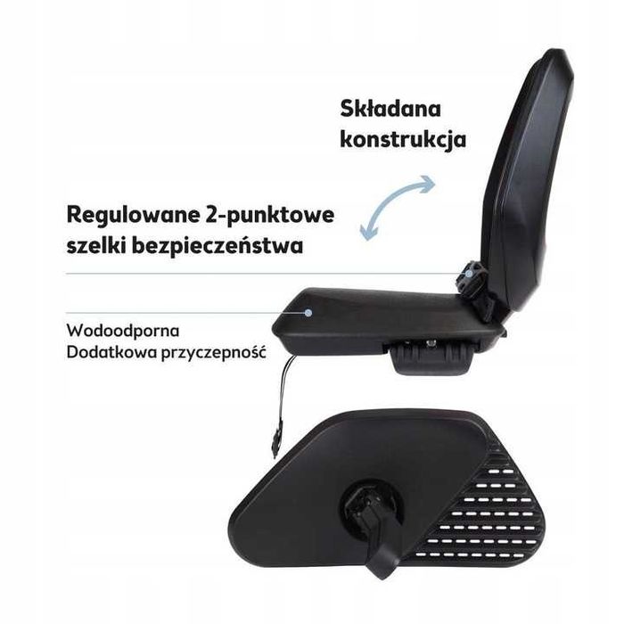 Fotelik rowerowy POZNAŃ tylny Bobike Junior na bagażnik roweru do 35kg