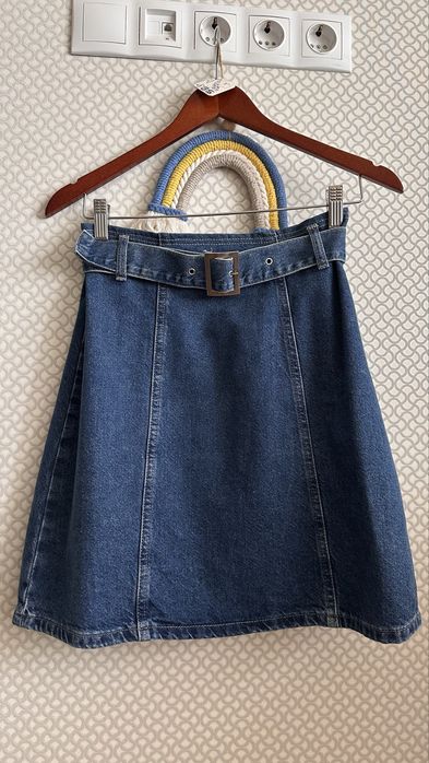 Джинсова спідниця трапеція ZARA