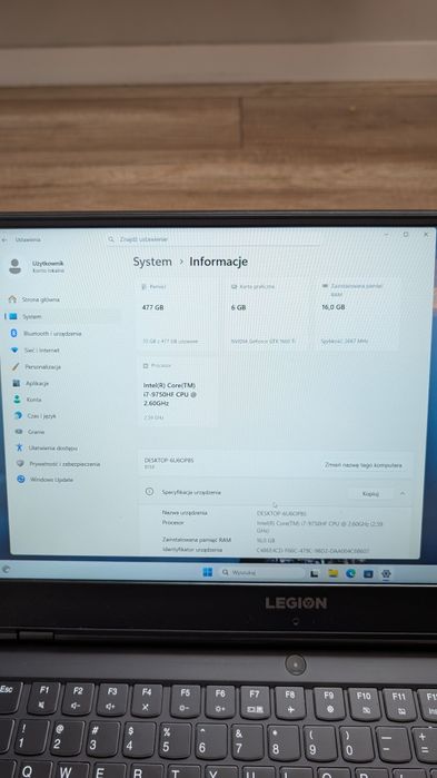 Lenovo Legion Y540-15IRH | i7 | 16GB RAM | GTX 1660Ti | SSD | Gaming