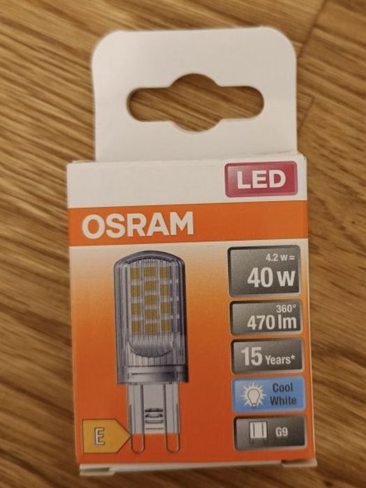 Żarówka LED G9 KAPSUŁKA 4,2W = 40W 4000K OSRAM 470 lm LED  2 sztuki
