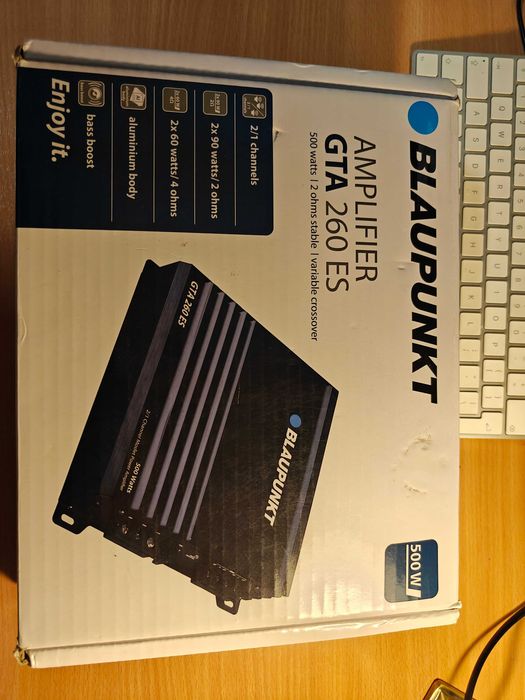 wzmacniacz samochodowy Blaupunkt GTA 260 ES 500W – nowy, nieużywany, oryginalne pudełko + instrukcja