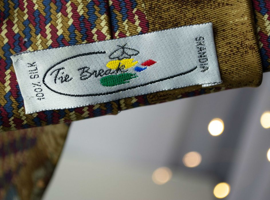 SKANDIA Tie Break jedwabny krawat casual vintage