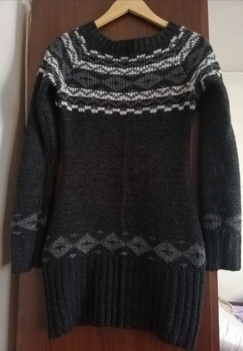 Sweter STAN IDEALNY szary rozm. S