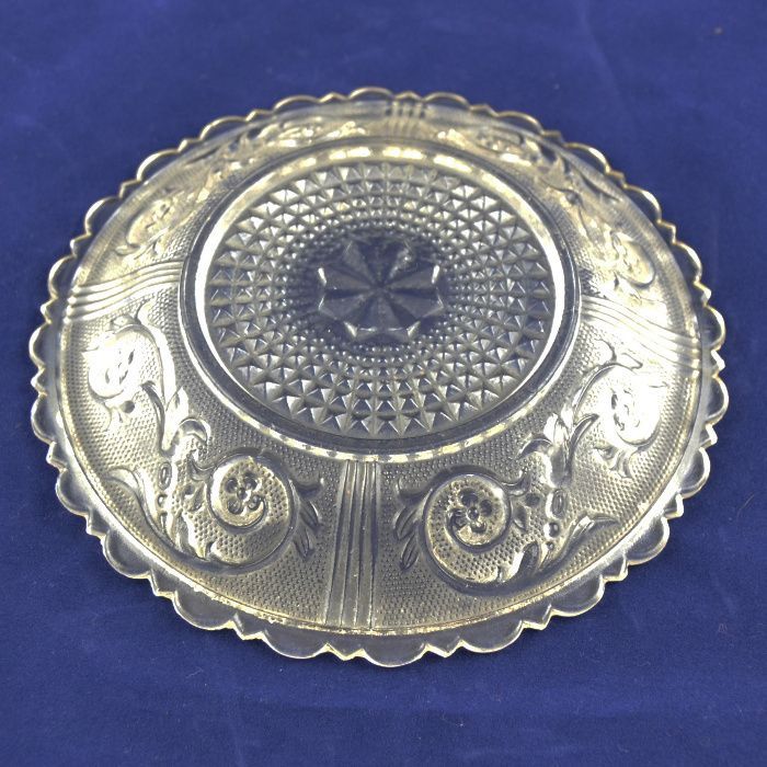 Copo e prato em Cristal – Séc. XIX