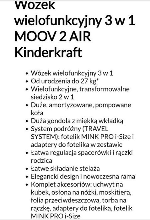 Nowy nieużywany Wózek 3w1