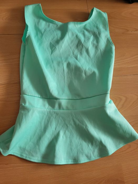 Miętowy top ramiączka