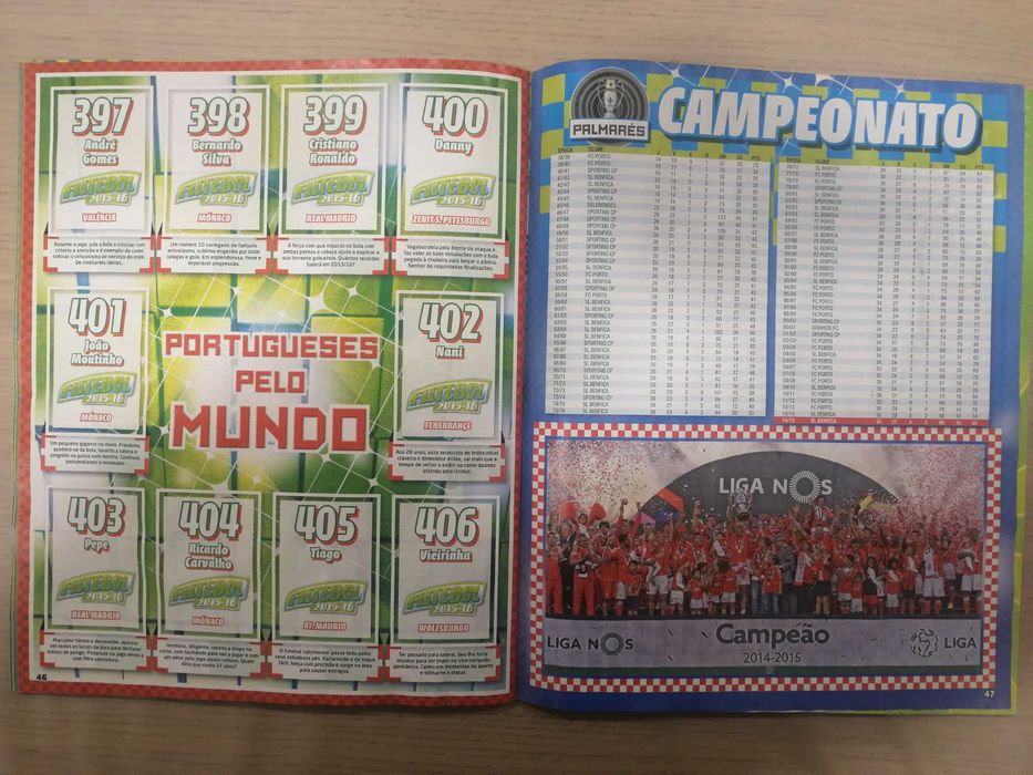 Caderneta Futebol 2015-16 - Panini [Incompleta]