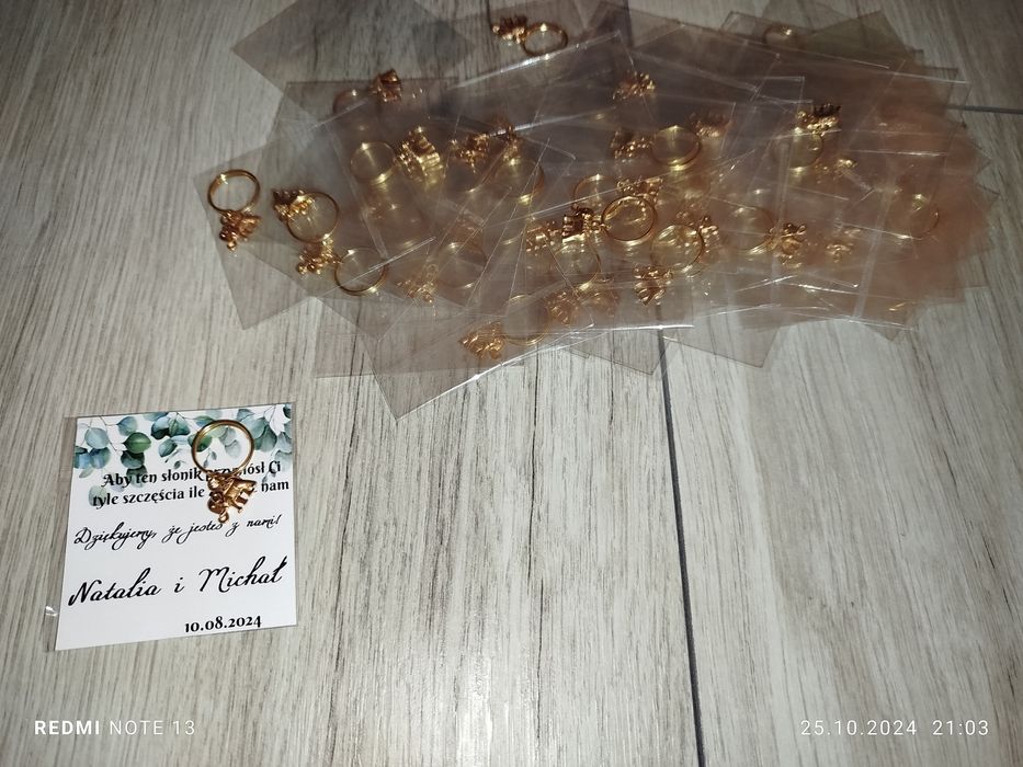 Słoniki na szczęście podziękowania 58 sztuk