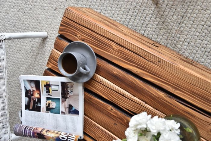 Stolik rustykalny Ława ze  starego drewna, starych bali stare belki