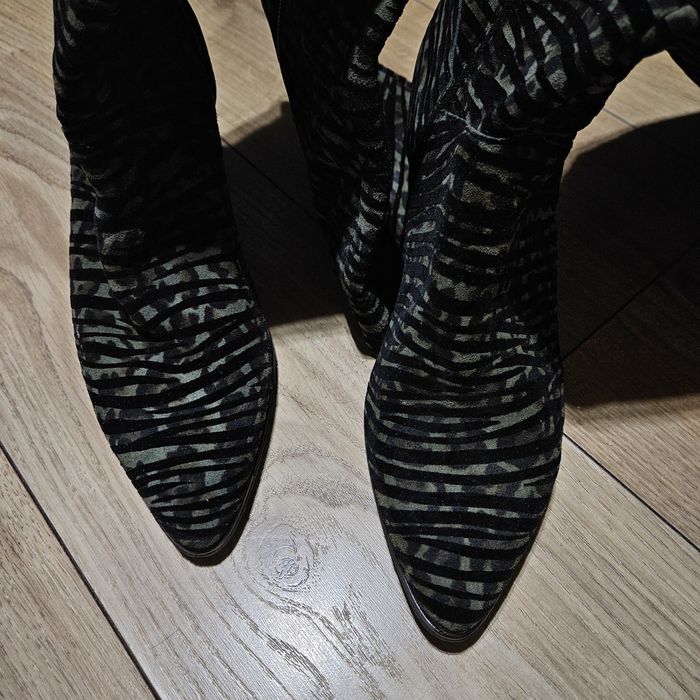 Nowe kozaki venezia 39 skóra naturalna zielone