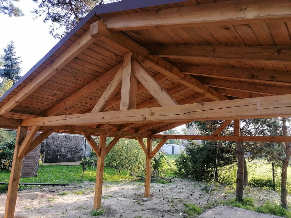 Wiaty zadaszenia drewniane Osiek • OLX.pl