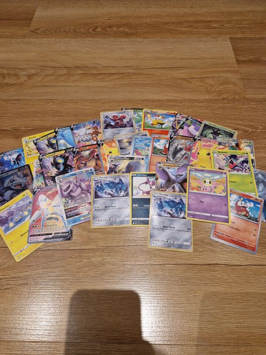 Karty Pokémon – zestaw, różne wzory, Pikachu, EX i inne!