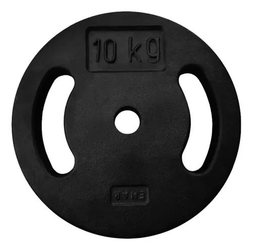 Pesos 10kg, 5 kg e 2kg e barras