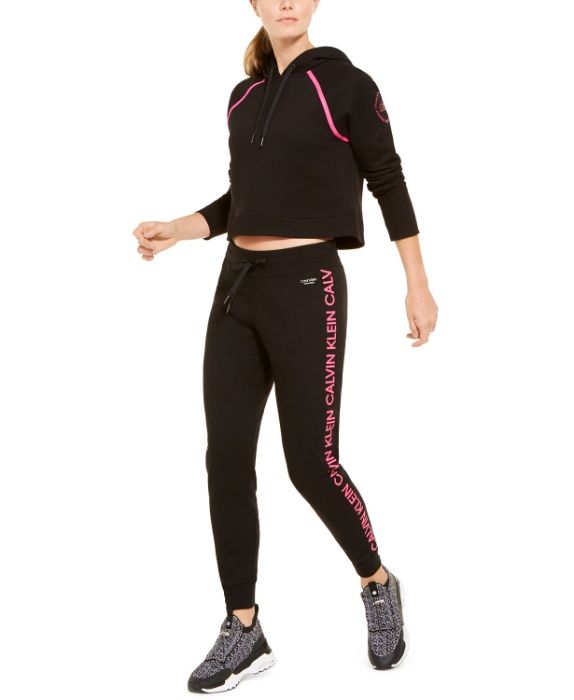 Утепленное укороченное худи Сalvin klein(оригинал)