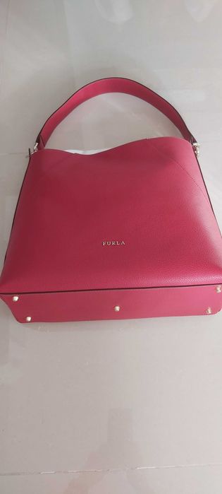 Mala Vermelha da "Furla" em pele genuína