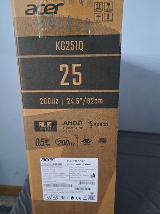 Nowy Monitor gamingowy Acer 24.5" FullHD 200Hz