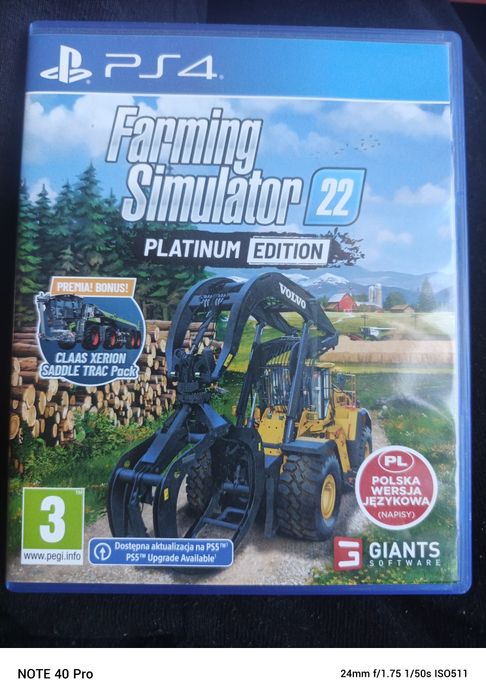 Farming Simulator 22 Platinum Edition PS4 | PL wersja (Napisy) | Stan BDB