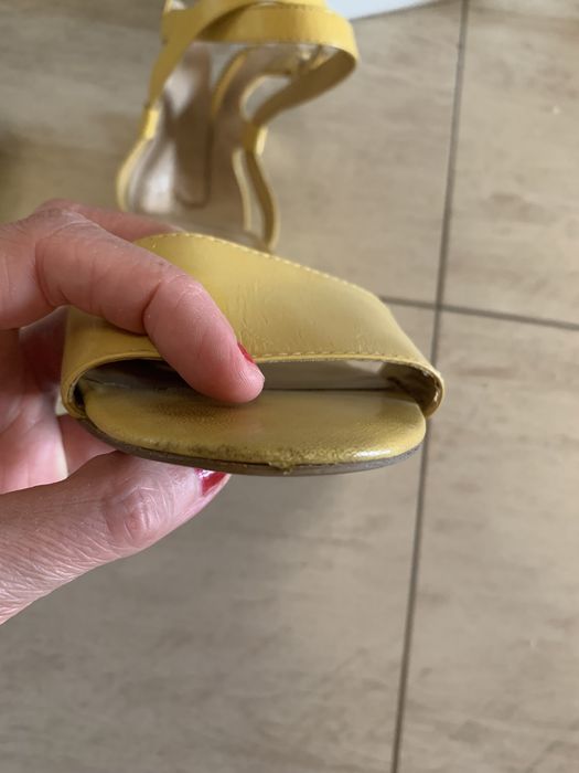 Żółte buty na koturnach koturny sandały Nine West 39