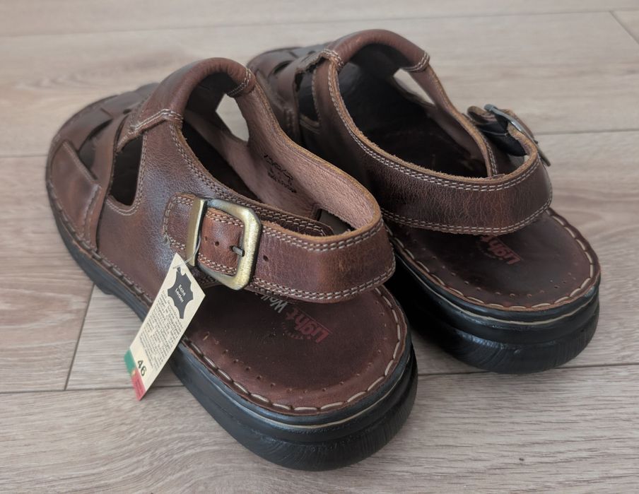 Шкіряні босоніжки / сандалі від німецького бренду Light Walk 46 gr.