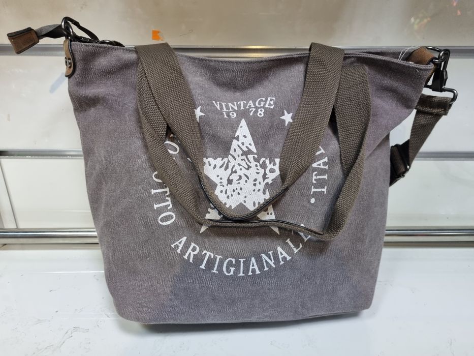 Torebka damska szara shopper