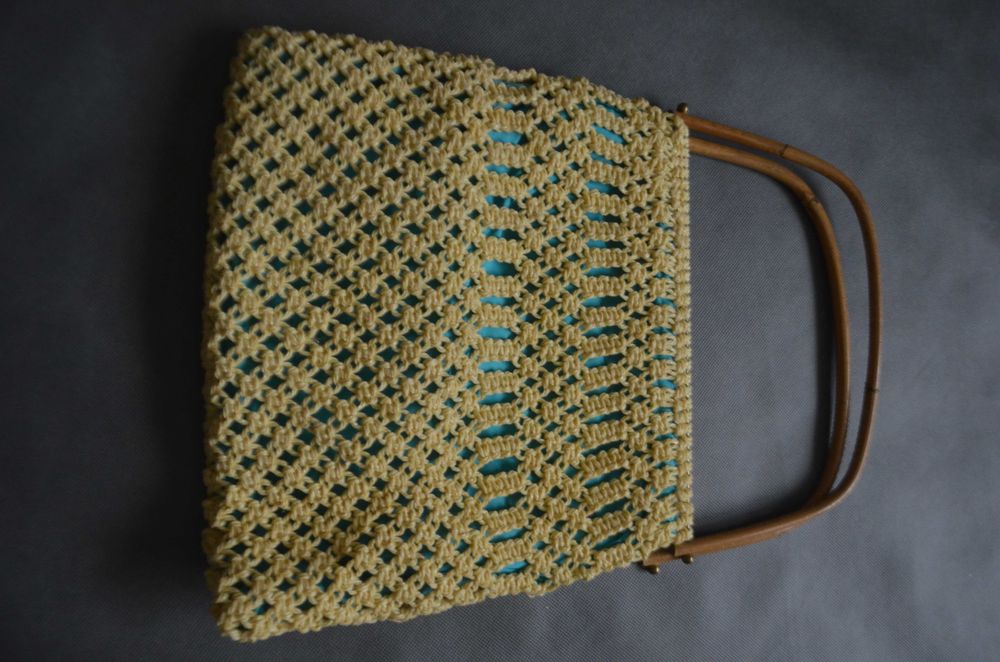 torba vintage pleciona juta bambus