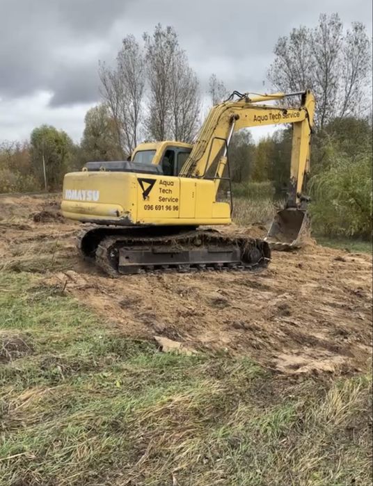 Чистка водойми , днопоглиблення, викачка мулу