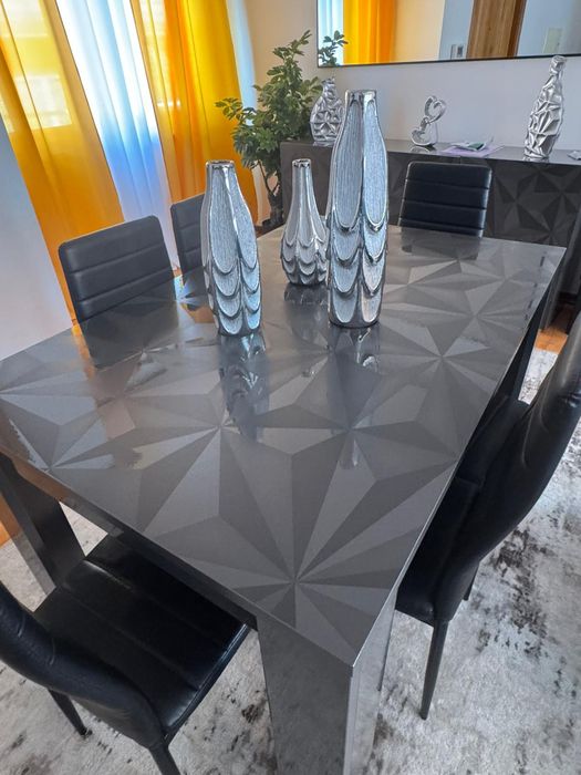 Mesa centro e Mesa de jantar e Geladeira